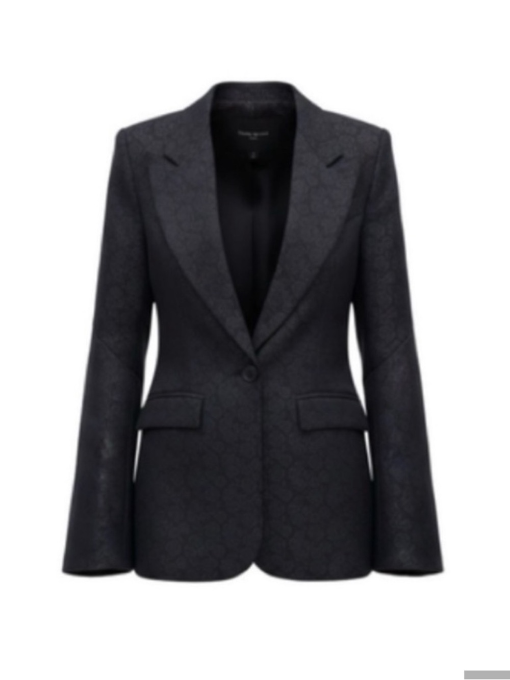 Smythe Black Floral Jacquard Peaked Lapel Blazer | 10P
